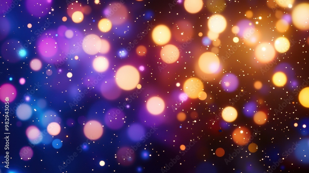 Colorful bokeh lights create a dreamy, vibrant background. Colorful bokeh lights create a dreamy, vibrant background.