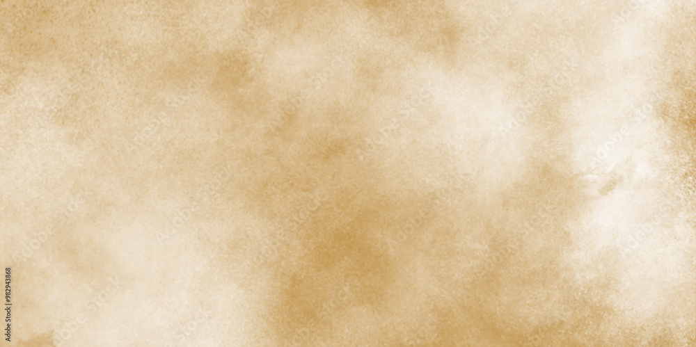 Fototapeta premium brown watercolor grunge background hand-drawn with cloudy strokes of brushes, abstract fringe and bleed paint drips and drops brown watercolor background texture, paper texture of old grunge.