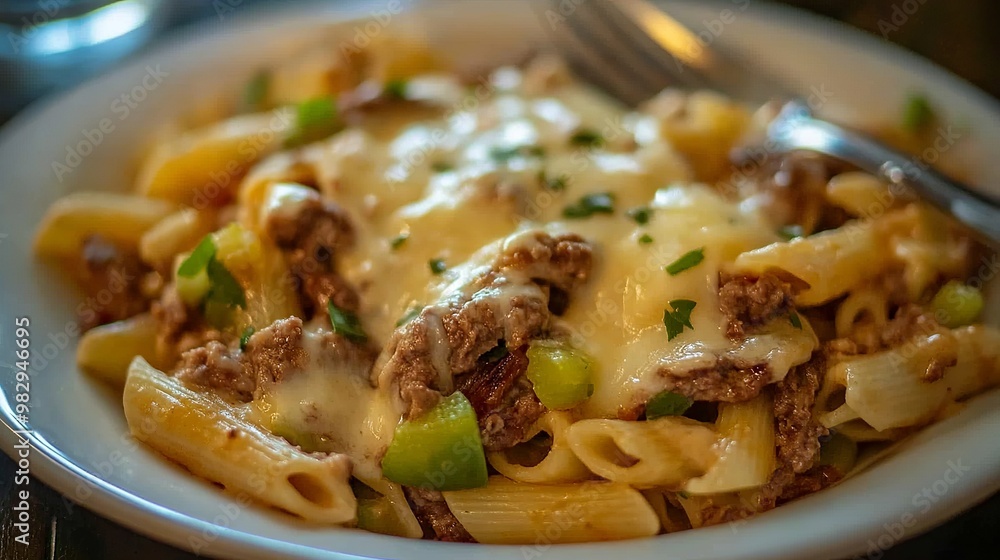 Fototapeta premium Italian pasta with beef