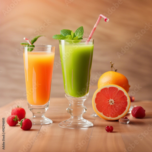 delicious fresh juice illustration background