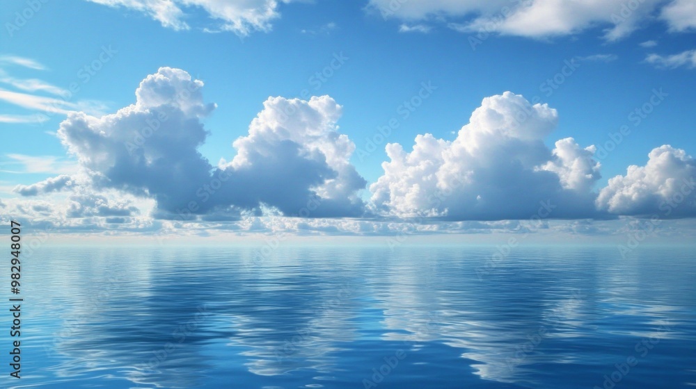 Calm weather on sea or ocean with clouds. Calm weather on sea or ocean with clouds.