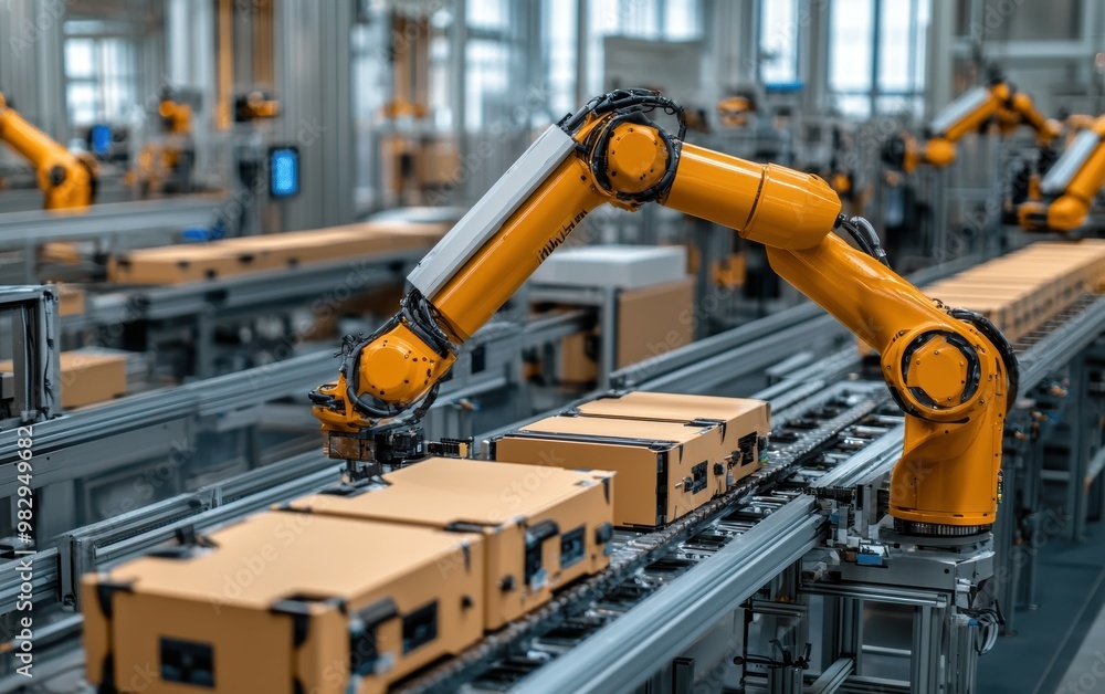 A high-tech assembly line for unassembled PPV bodies showcasing innovative robotic technology and workflows A high-tech assembly line for unassembled PPV bodies showcasing innovative robotic technology and workflows