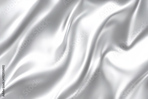 Wallpaper Mural Elegant white silk fabric draping softly, creating a luxurious texture and smooth flow. Perfect for backgrounds and textile designs. Torontodigital.ca