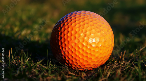 Bola de golfe laranja