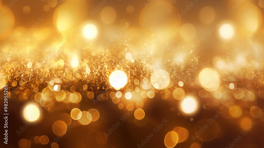 Blur bookeh gold lights or flashes on a light brown color background Blur bookeh gold lights or flashes on a light brown color background