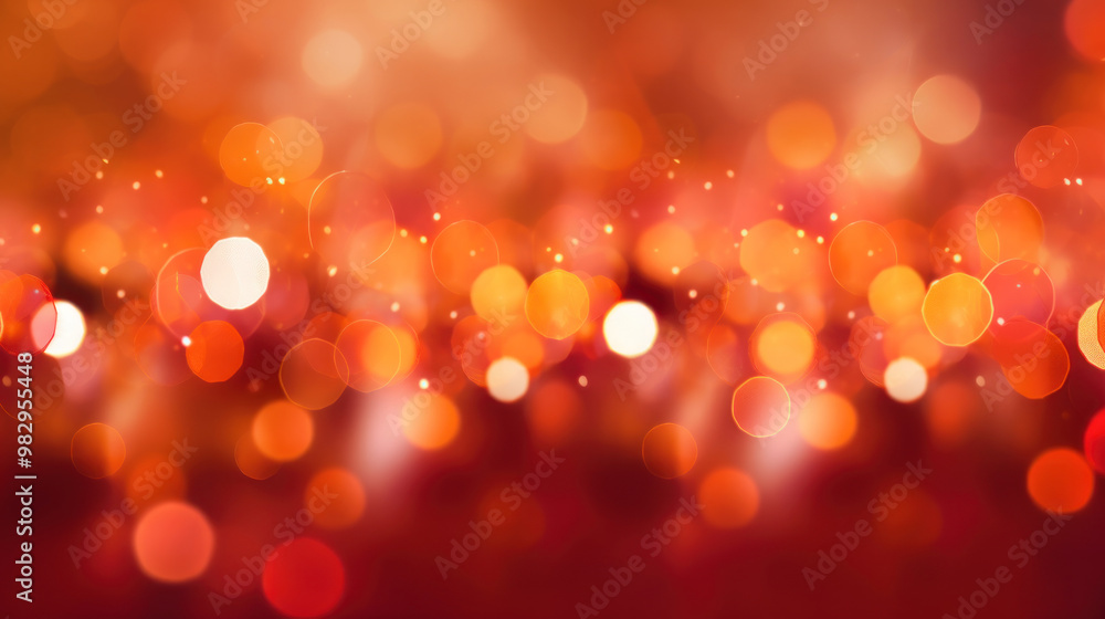 Blur bookeh gold lights or flashes on a light red color background Blur bookeh gold lights or flashes on a light red color background