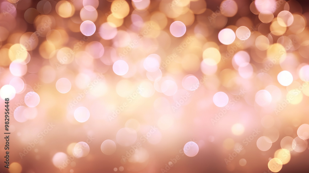 Blur bookeh gold lights or flashes on a light pink color background Blur bookeh gold lights or flashes on a light pink color background
