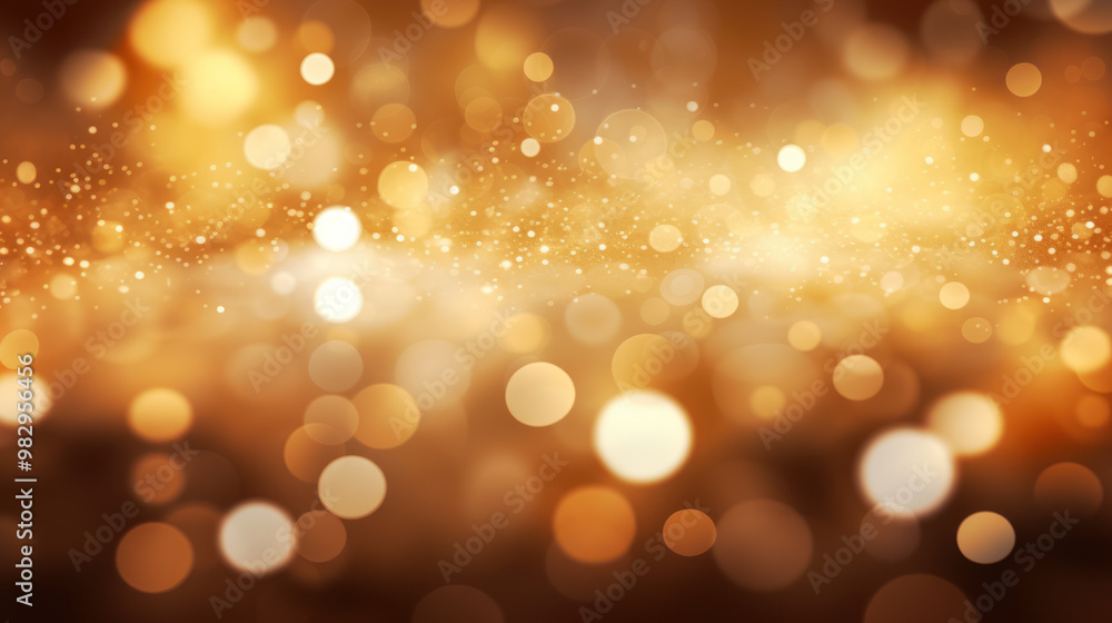 Blur bookeh gold lights or flashes on a vivid brown color background Blur bookeh gold lights or flashes on a vivid brown color background