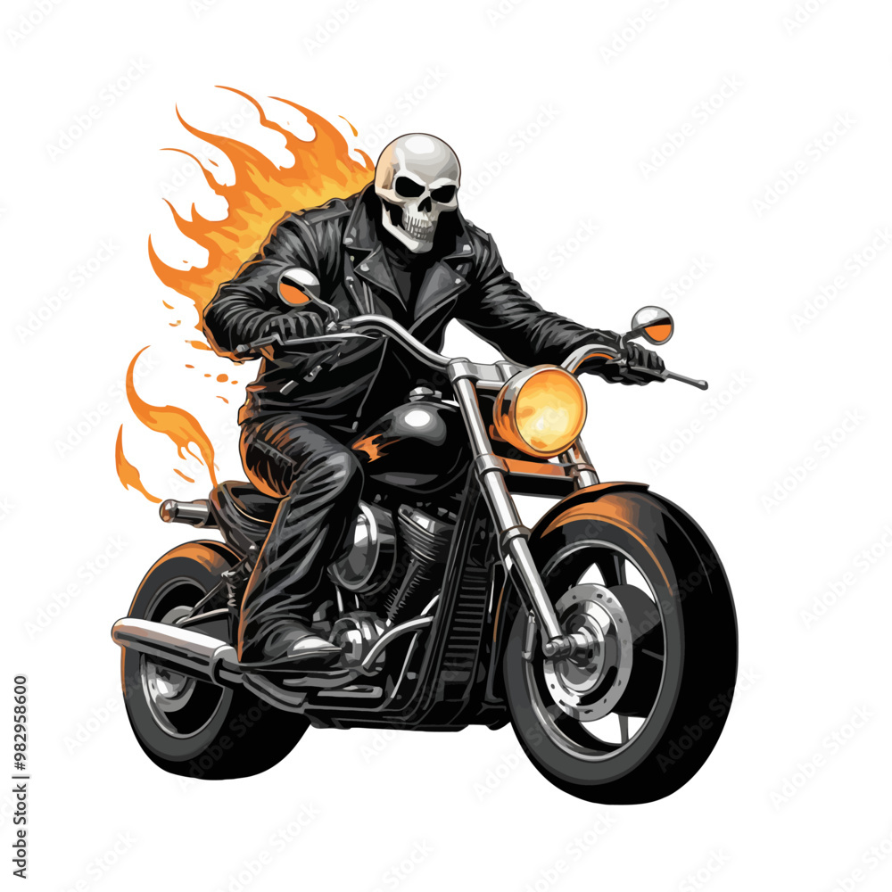 A spine chilling ghost rider through the flames, PNG A spine chilling ghost rider through the flames, PNG