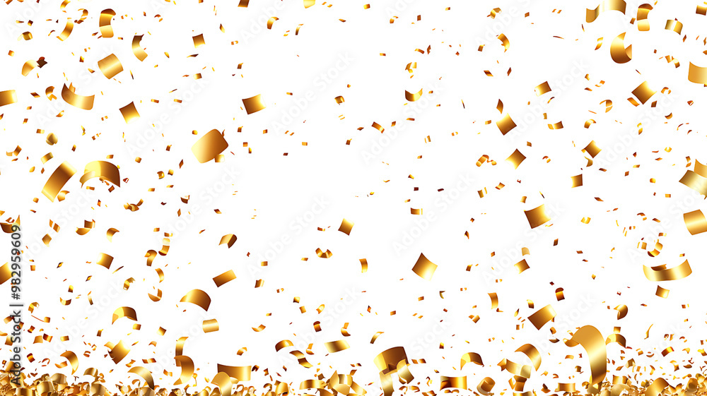 Confetti falling on a transparent background Confetti falling on a transparent background