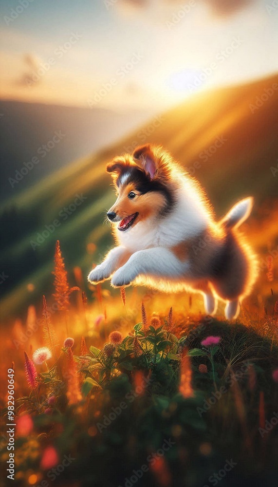 Fototapeta premium Collie Welpe