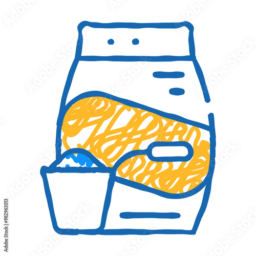 washing powder allergen doodle icon sketch vector. washing powder allergen sign. isolated symbol illustration