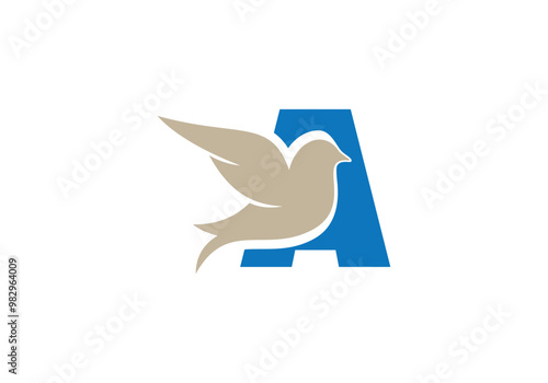 this is a creative letter A and added birds logo design for your business.