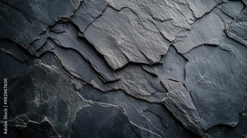 dramatic closeup of dark grey slate texture with intricate patterns of fissures and layers creating an abstract moody backdrop dramatic closeup of dark grey slate texture with intricate patterns of fissures and layers creating an abstract moody backdrop