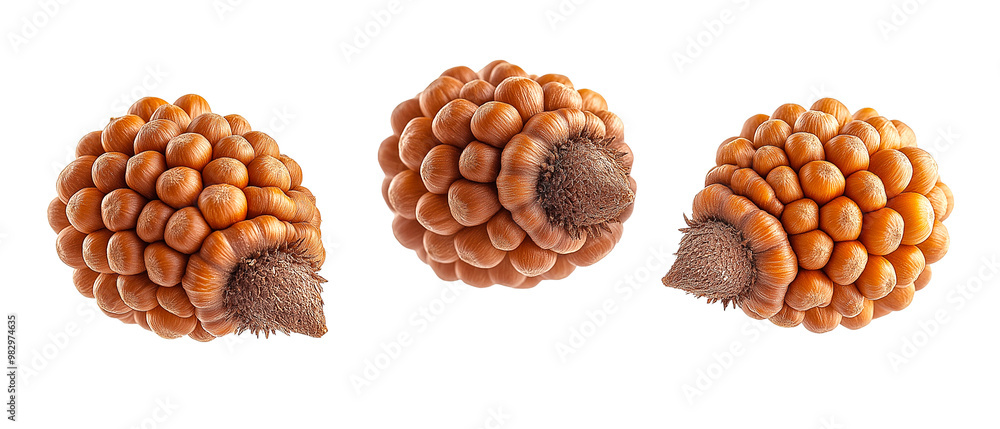 Acorn Cluster Isolated on White Background Acorn Cluster Isolated on White Background