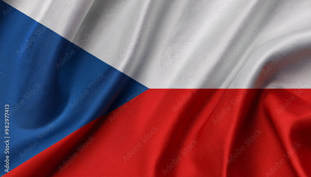 waving Czech Republic flag fabric texture waving Czech Republic flag fabric texture