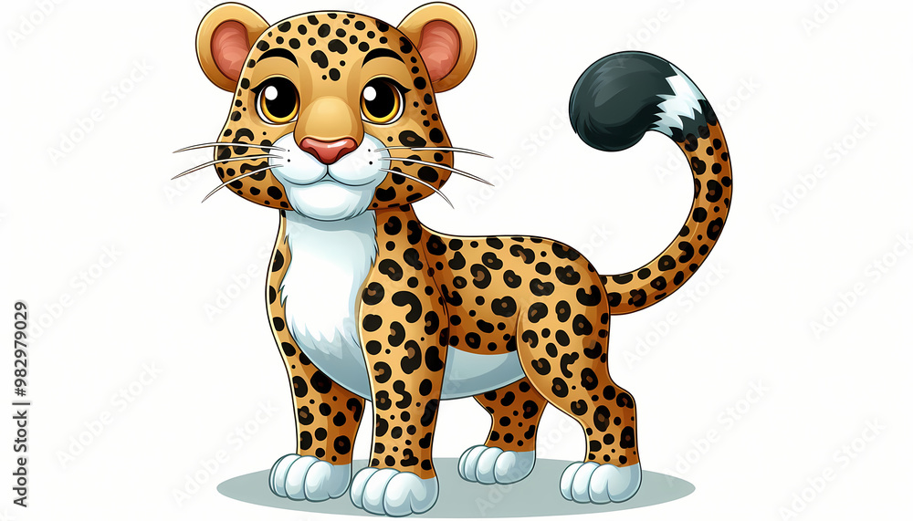 Illustration of Leopard against a white background Illustration of Leopard against a white background