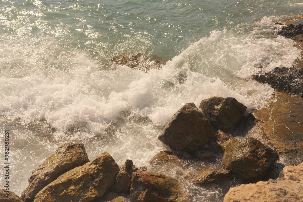 beautiful view with rocks and the sea beautiful view with rocks and the sea