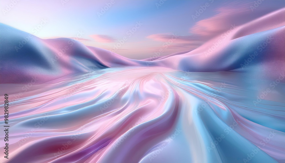 A silk river covered in pastel hues A silk river covered in pastel hues