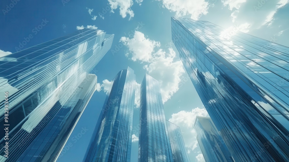 futuristic cityscape soaring azure skyscrapers pierce clouds sleek glass facades reflect sunlight modern architectural marvels dominate skyline crisp lines geometric patterns urban utopia futuristic cityscape soaring azure skyscrapers pierce clouds sleek glass facades reflect sunlight modern architectural marvels dominate skyline crisp lines geometric patterns urban utopia