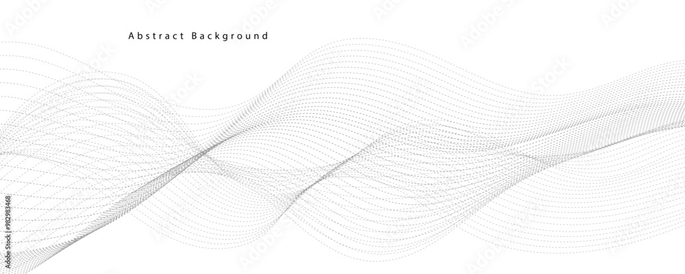 Fototapeta premium abstract vector grey wave lines on a white background