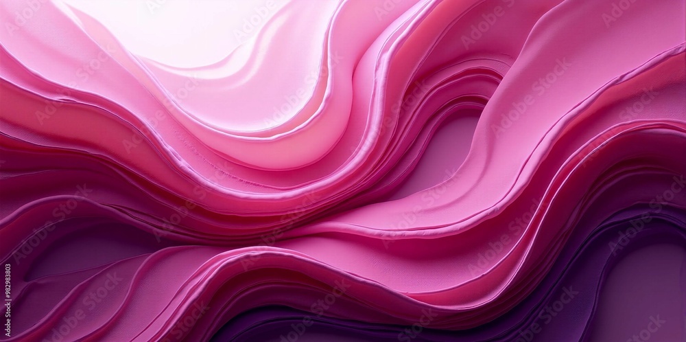 Obraz premium A vibrant abstract design featuring flowing shapes and organic patterns resemble natural textures. The smooth, wavy creating a fluid