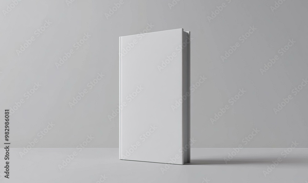 A blank white book standing upright. A blank white book standing upright.