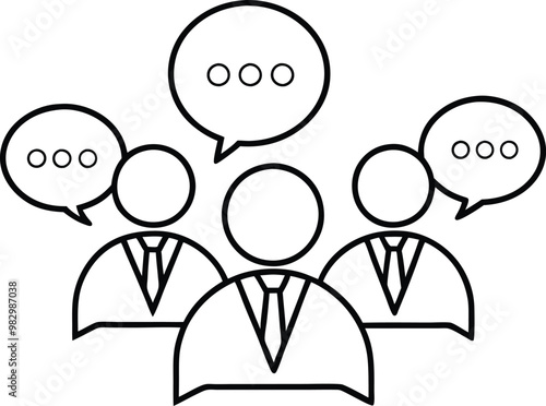 Speech Bubble Ideas Vector Art for Dynamic Business Groups
