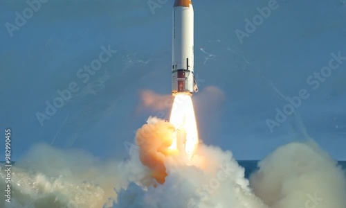 Launch of a ballistic missile from underwater
