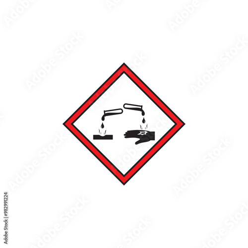 corrosive icon symbol sign vector
