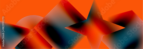 Fluid color geometric shapes abstract background. Vector Illustration For Wallpaper, Banner, Background, Card, Book Illustration, landing page