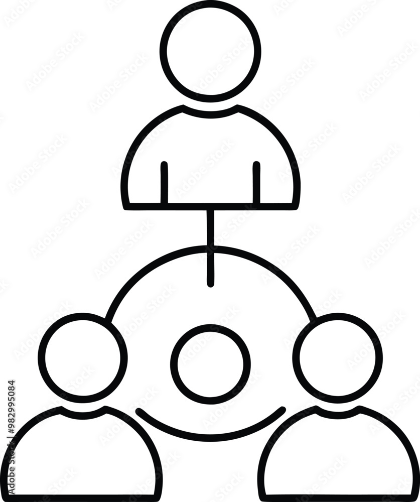 Fototapeta premium Decision Power Color the Group with Vector Decision Making Icons 