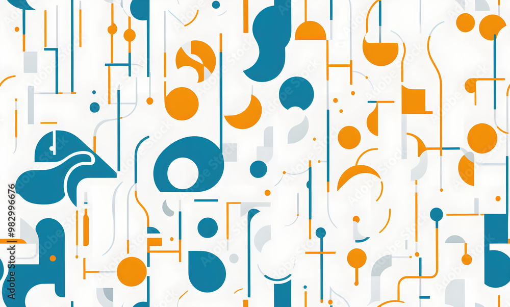 Abstract seamless geometric pattern. Abstract seamless geometric pattern.