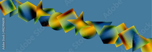 Fluid color geometric shapes abstract background. Vector Illustration For Wallpaper, Banner, Background, Card, Book Illustration, landing page