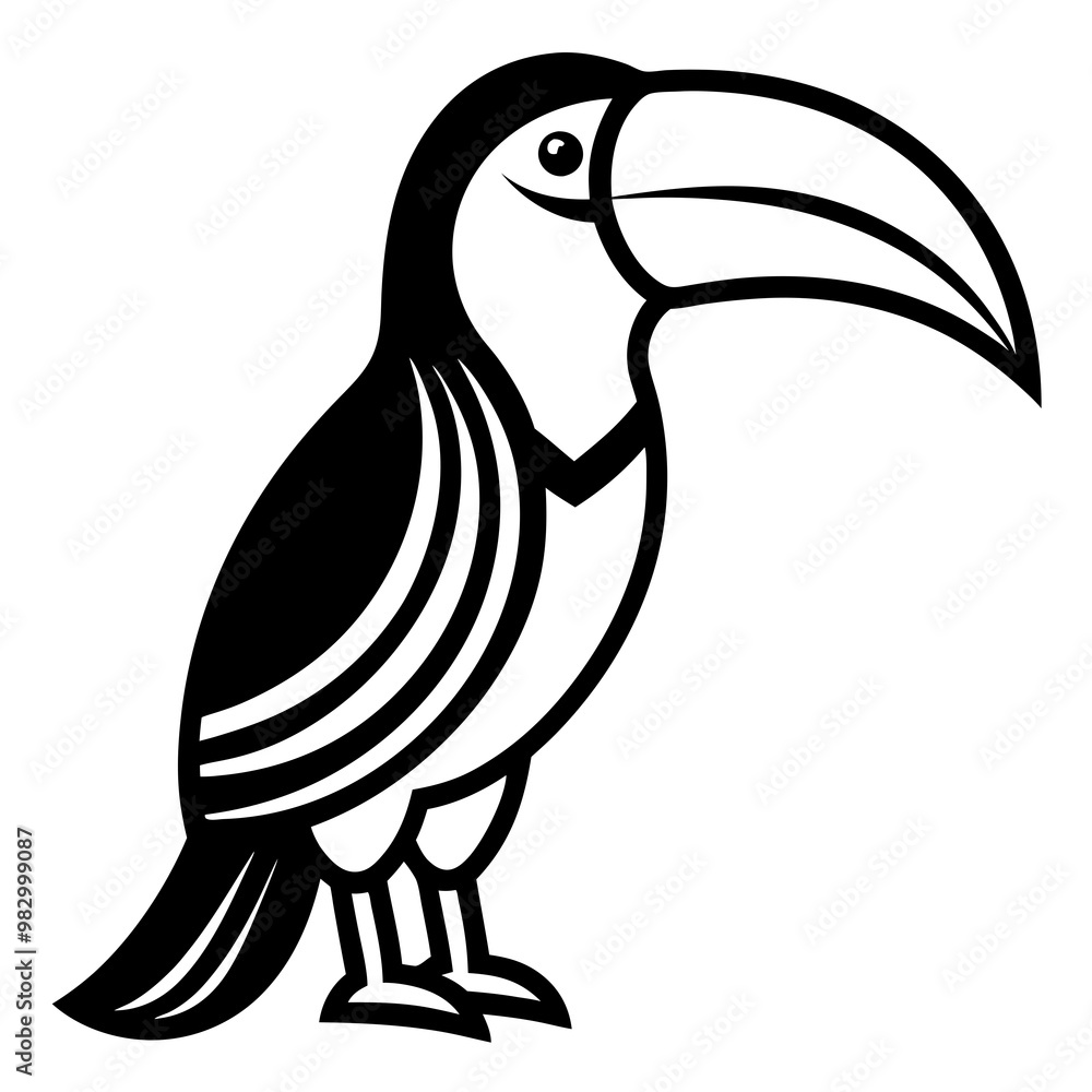 Obraz premium Toucan Icon Bold Abstract Design with Emphasized