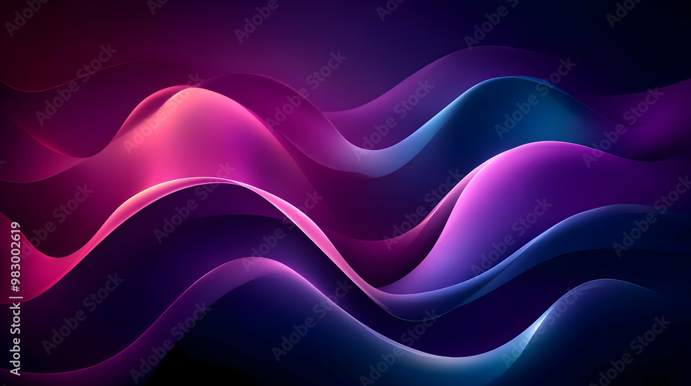 Abstract background with colorful wavy shapes and smooth flowing lines in pink and blue hues. Abstract background with colorful wavy shapes and smooth flowing lines in pink and blue hues.