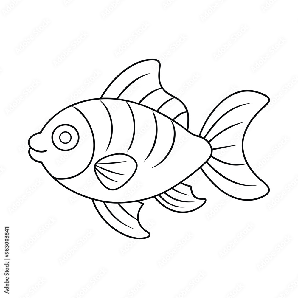 fish clipart vector line art illustration fish clipart vector line art illustration