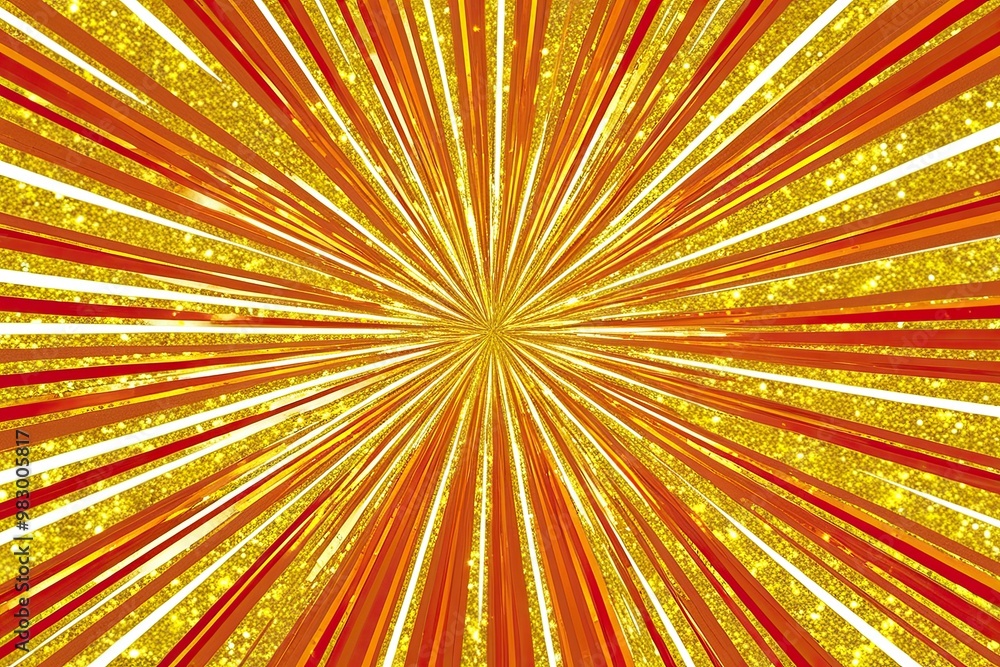 Glittery Yellow and Orange Radial Line Background with Ample Copy Space for Design Use Glittery Yellow and Orange Radial Line Background with Ample Copy Space for Design Use