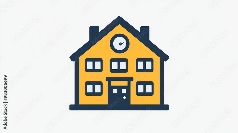 A simple yet effective icon representing a school, suitable for educational contexts and user interfaces. A simple yet effective icon representing a school, suitable for educational contexts and user interfaces.