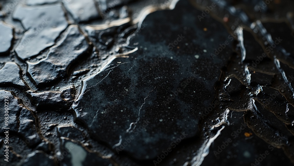 Glossy black polished obsidian texture with subtle gray swirls Glossy black polished obsidian texture with subtle gray swirls