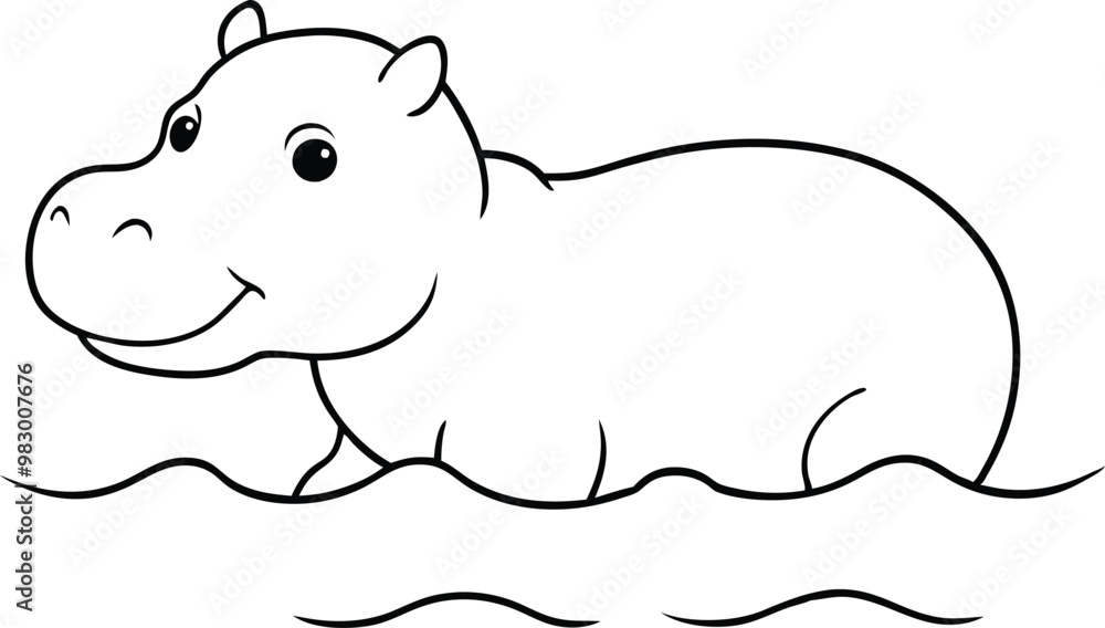 Splashing into Learning Hippo Calf's First Swim with Vector Illustration
Splashing into Learning Hippo Calf's First Swim with Vector Illustration
