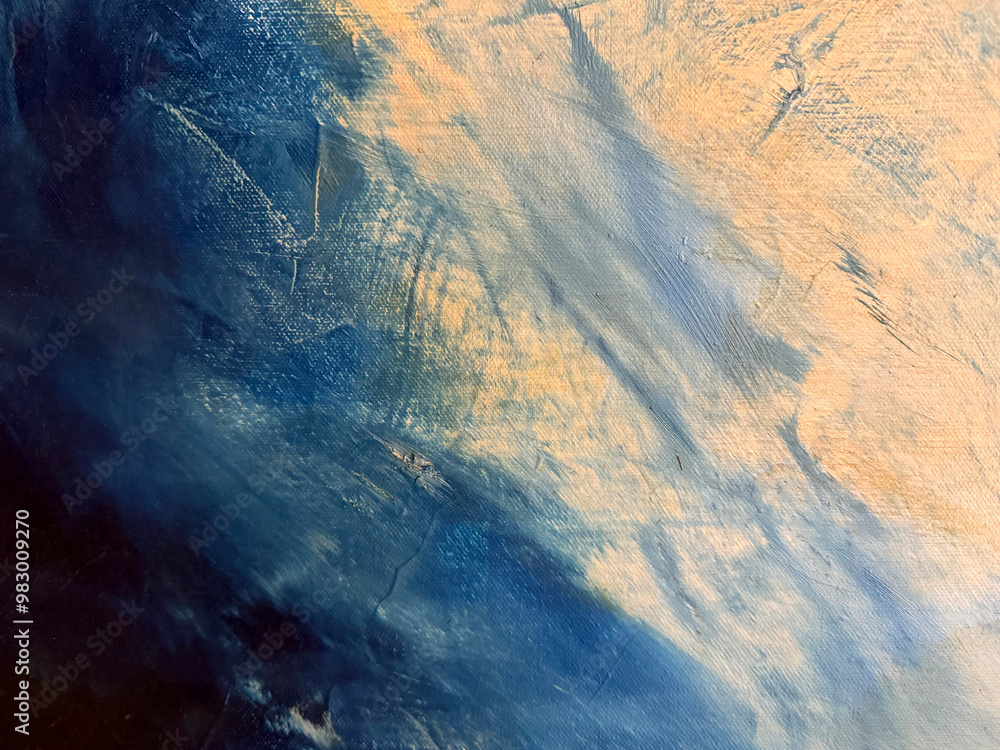 Texture of a random abstract blue paint colors splashed and brushed randomly on an ivory white canvas paper. Seamless background texture. Texture of a random abstract blue paint colors splashed and brushed randomly on an ivory white canvas paper. Seamless background texture.