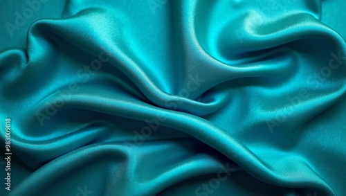 Luxurious silk fabric texture in vibrant colors with a soft reflective sheen