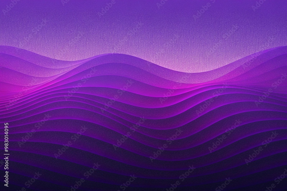 Naklejka premium A wave purple color gradient texture with grainy surface