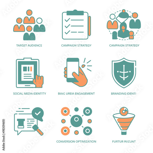 illustrations vector icon for DIGITAL marketing Economy business tools and info graph electronic charts with data analysis 

