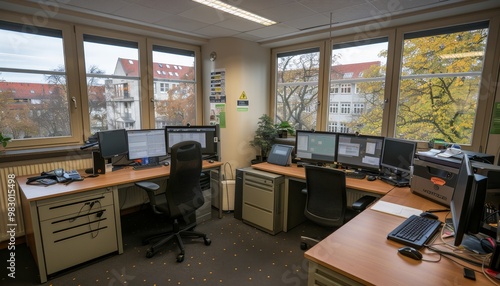 Chic workspace design featuring inspirational quotes and lush greenery for enhanced motivation