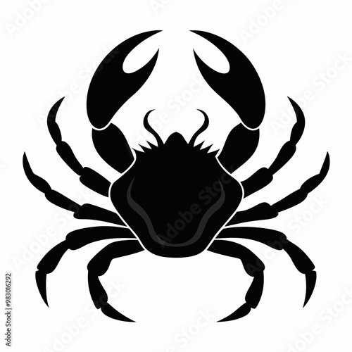  Crab silhouette vector illustration