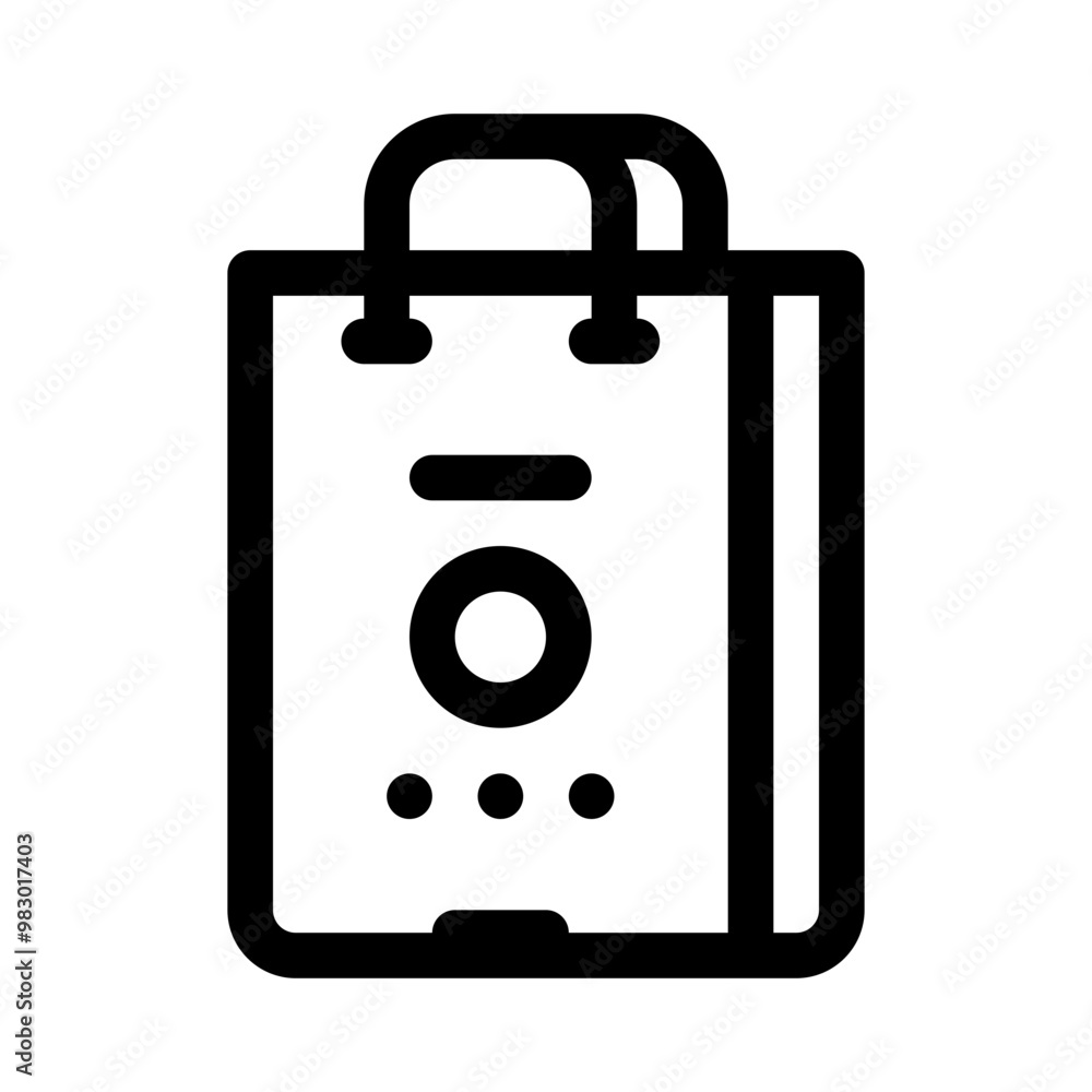 Shopping Bag Line Icon. Single icon, line vector icon Shopping Bag Line Icon. Single icon, line vector icon
