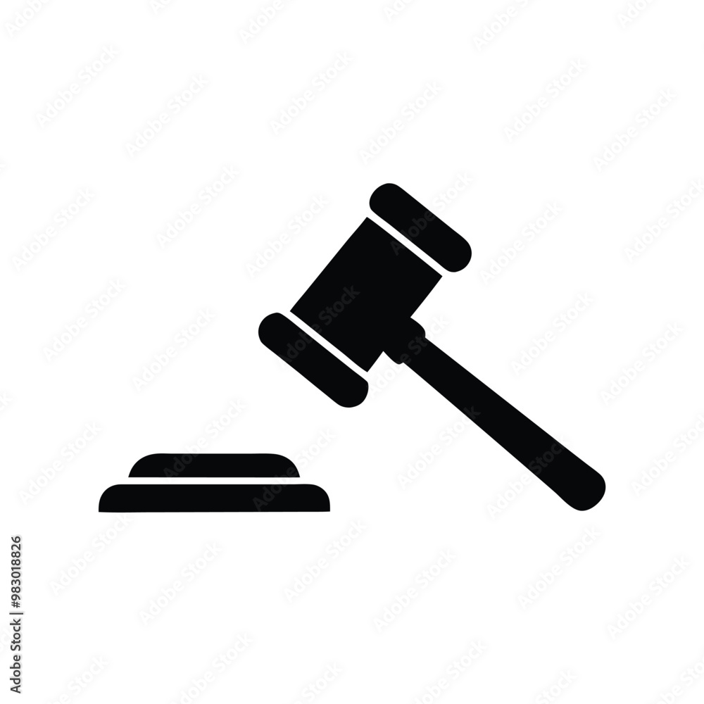 a judge gavel icon, vector silhouette, isolated white background, a judge gavel icon, vector silhouette, isolated white background,