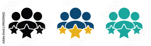 Customer satisfaction vector icons set. Customer satisfaction sign